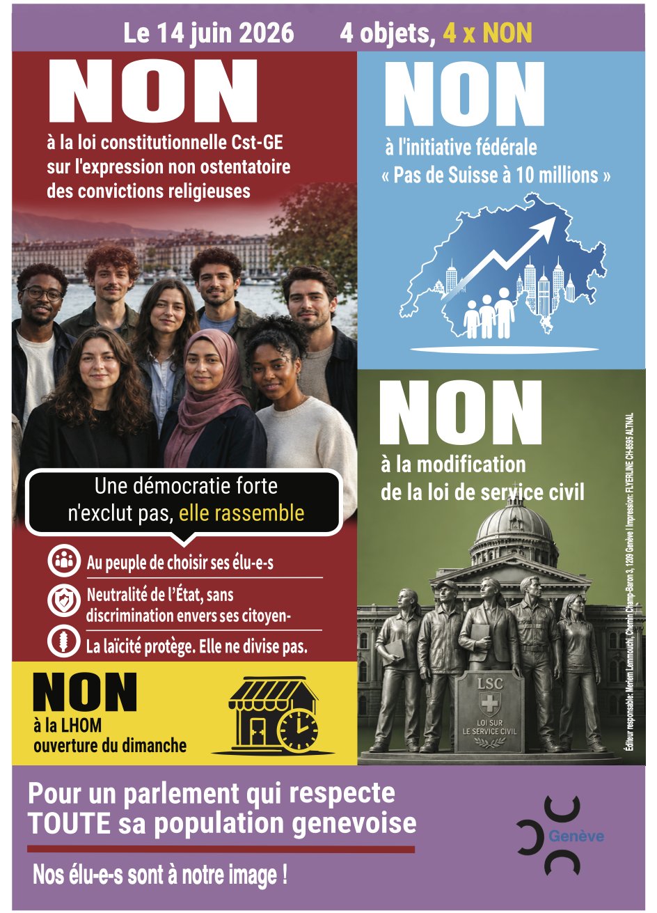 4 x NON le 14 juin 2026
